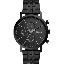 Watch strap Fossil BQ2330 Stainless steel Black 22mm